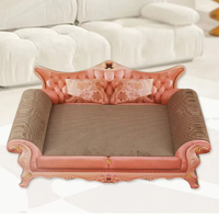 Griffoir et lit pour chat en carton ondulé style vintage, emballé en carton, jouet pour chat remplaçable et détachable