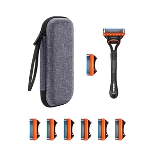 Estuche <span class=keywords><strong>de</strong></span> <span class=keywords><strong>Viaje</strong></span> para Maquinilla <span class=keywords><strong>de</strong></span> Afeitar Manual, Forro Impermeable, Bolsa <span class=keywords><strong>de</strong></span> Almacenamiento Portátil para Cuchillas y Accesorios <span class=keywords><strong>de</strong></span> Afeitado - Product Image 4