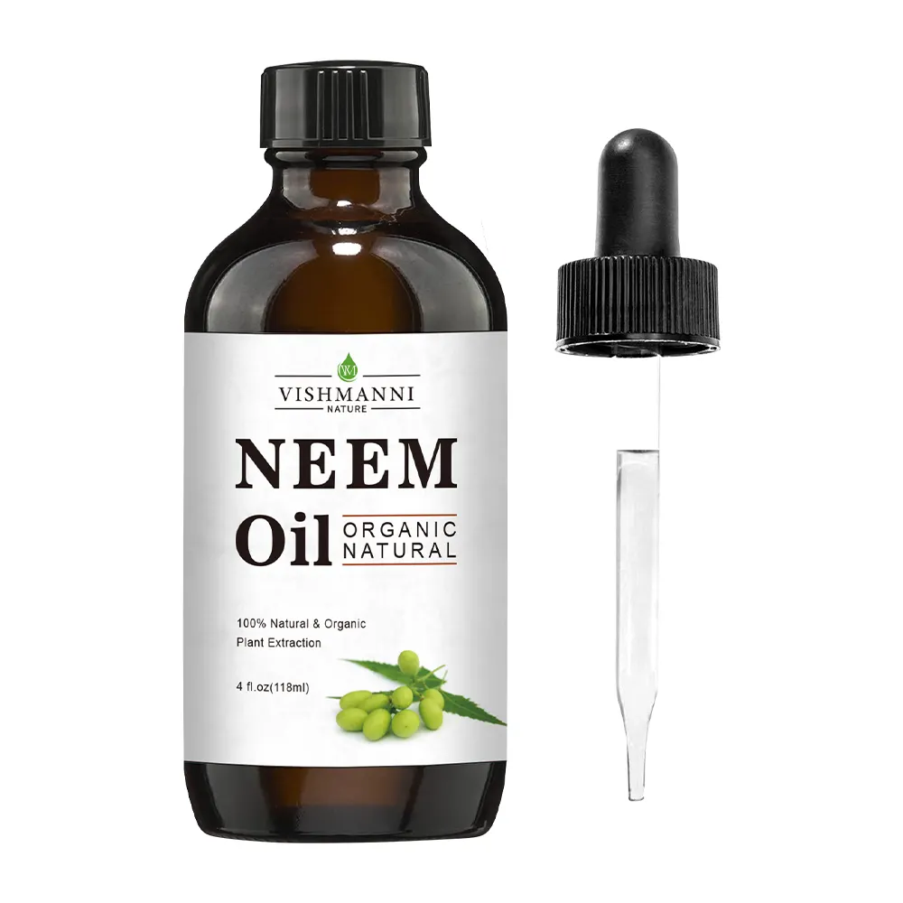 Yüksek kaliteli doğal saf Neem uçucu yağ özel etiket Neem yağı 118ML