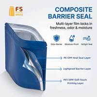 Sacs d'emballage alimentaire en Mylar refermables personnalisés en gros, type Doypack, anti-odeur, pour bonbons, biscuits et snacks
