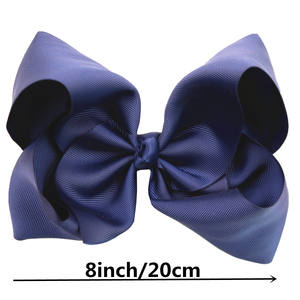 Cinta espiral grande de 8 pulgadas, lazos para el pelo de burbujas con Clips para niños, cinta de grogrén hecha a mano, lazo para el pelo, accesorios para bebés - Product Image 2