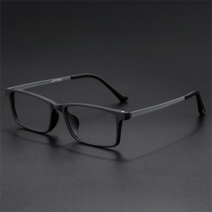 Monturas de cristal <span class=keywords><strong>retro</strong></span> ultraligeras para hombre, venta al por mayor, 9826 monturas de gafas, gafas graduadas rectangulares negras de negocios - Product Image 1