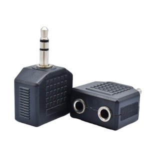 स्टीरियो 6.5 मिमी ऑडियो जैक पुरुष करने के लिए दोहरी 6.5mm महिला डबल ईरफ़ोन हेड फोन्स वाई अलगानेवाला एडाप्टर प्लग - Product Image 1