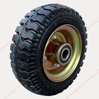 Roue pneumatique en caoutchouc robuste de 6 pouces, pneu et roue en caoutchouc de 6'' pour chariot à main