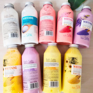 Sels de bain naturels en marque privée, gel douche au lait, gommage au sel, bulles de bain, parfum de fleur de cerisier, nettoyage doux, 500g de sel de bain pour le corps - Product Image 3