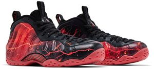 Stranger Things Air Foamposite One Premium QS Black Bright Crimson Chaussures de basket-ball unisexes en maille d'été, caoutchouc synthétique EVA - Product Image 1