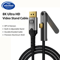 Nouveau câble DP 8K 60Hz 32 Gbps avec support de port Type C, rotation à 360°, multifonction, Type C vers câble