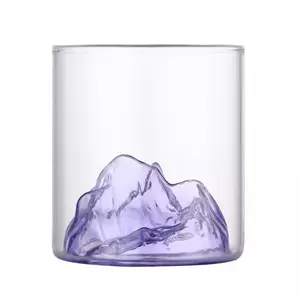 Clear Glass Mountain Viewing Glass Whiskey Glass Portable Wine Cup Wine Cup With Wine