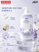 Gel Douche Éclaircissant Lacté 500ml avec Beurre de Karité et Squalane Hydratant, Parfum Floral – Marque Privée OEM ODM