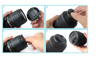 Pour objectif d'appareil photo plein format Fujifilm 52mm 67mm 58mm, cordon anti-perte, capuchons de protection à pince centrale, Adaptall-2