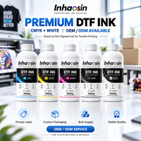 Encre d'impression DTF haute densité de couleur, sans sédiments, blanche, pour usine textile, film PET, service OEM, flux fluide, impression directe