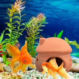 Keramik Pilz Haus Aquarium Ornament Aquarium Versteck dekorative Höhle für Fisch Aquarium Zubehör - Product Image 3
