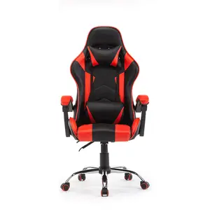 Ergonomic Backrest and Seat Recliner Swivel Rocker with Headrest and Lumbar Pillow E-Sports Racing Office Computer Game Chair