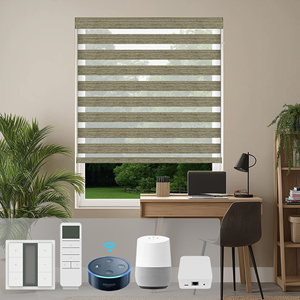 Stores zébrés motorisés intelligents SAMADHI en tissu pour fenêtres - Product Image 1