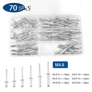 Kit de 180 rivets aveugles à tête dôme M3.2 M4 M4.8 en aluminium à extrémité ouverte - Product Image 3