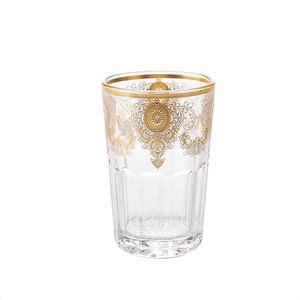 <span class=keywords><strong>Tazze</strong></span> <span class=keywords><strong>da</strong></span> Tè in Vetro Marocchino Placcato Oro 6oz con Decorazioni Dorate, Tazza <span class=keywords><strong>da</strong></span> Tè Personalizzata con Decalcomania, Offerta Speciale 12pz 6pz Bicchieri <span class=keywords><strong>da</strong></span> Tè con Confezione Regalo - Product Image 6