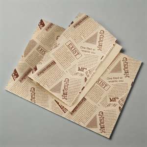 Papel para Sándwiches Antigrasa con Impresión Rápida Personalizada, Revestimiento de Doble Cara para Envolver Hamburguesas, Fideos y Ensaladas - Product Image 1
