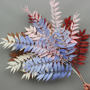 Arreglo de Hojas de <span class=keywords><strong>Nandina</strong></span> Serradas de Seda para Boda - Diseño Elegante/Romántico, Decoración Interior/Exterior para Hoteles, Banquetes y Eventos - Product Image 2