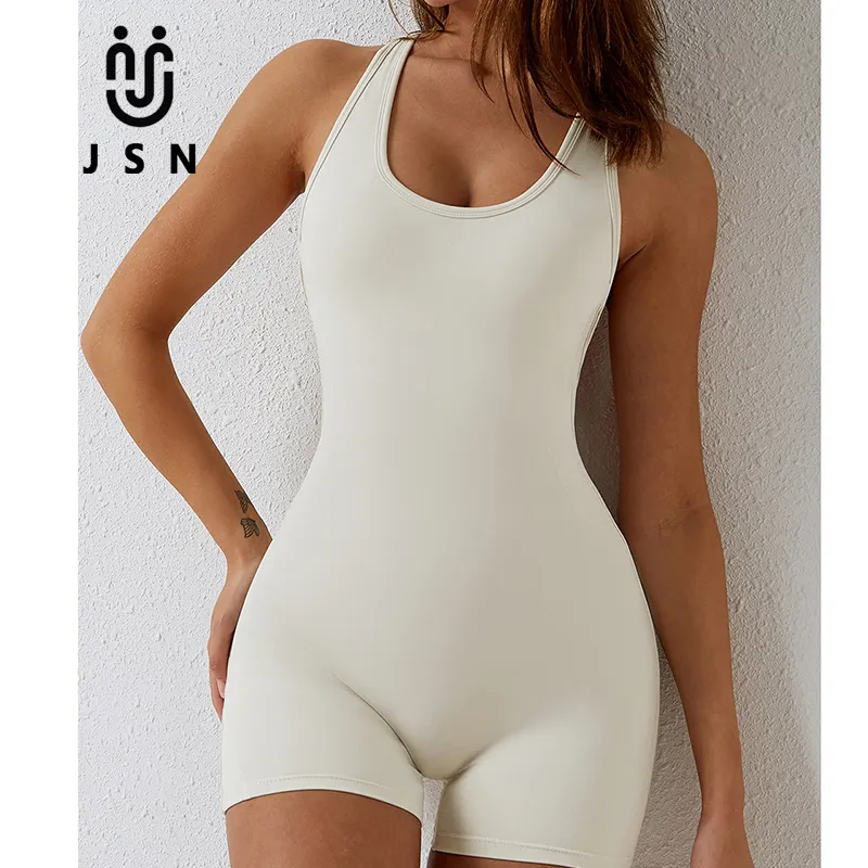 JSN Spring Dance Tight Breathable Aerial Exercise Yoga Bodysuit Hip Lift One Piece Quick Dry Yoga Clothing