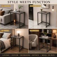 Table basse moderne de luxe avec structure en fer, plateau en bois mobile, options personnalisables, pour la maison