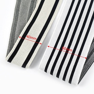 Meetee RD832 40/60mm accesorios de ropa rayas blancas y negras elástico Casual deportes hilo tejido decorativo correas - Product Image 2