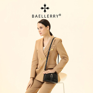 Baellerry Women's Crossbody Bag Oil Waxed Leather Zippered Small <b>Square</b> Shoulder Bag Everyday Use Brown - Product Image 3