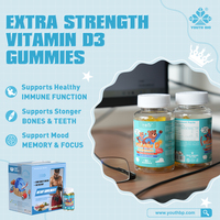 Gummies de vitamine D3 pour enfants les plus vendues, favorisent l'absorption du calcium pour la santé osseuse, 400 UI, bonbons disponibles