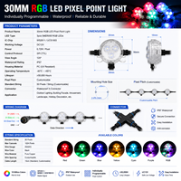 Module LED intelligent à pixels, étanche IP67, éclairage extérieur pour bâtiments, pour la décoration publicitaire permanente de Noël et des fêtes