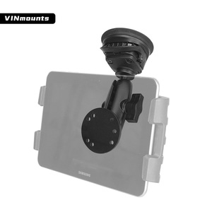 VINmounts 1-inch heavy duty suction cup car phone holder with 9cm dual socket arm, can be installed on windshield/car window - Product Image 1