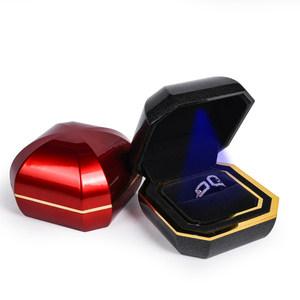 Wholesale Ring Earring Bracelet Necklace Packaging Octagonal Luxury Jewelry Box With <b>LED</b> Light - Product Image 1