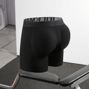 Caleçon Boxer en Coton Taille Basse Tricoté avec Coussinet Amovible Effet Remonte-Fesses pour <span class=keywords><strong>Homme</strong></span>, Short de Cyclisme Sculptant Toutes Saisons - Product Image 3