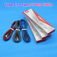 Câbles de données en nylon tendance Câble USB 2.0 vers Type C Connecteur USB C de données de charge rapide Câble Android actuel 3A
