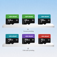 Kartu Memori TF Grosir 256GB 128GB Micro OEM Logo Kustom Penyimpanan Kecepatan Tinggi Pemasok Dukungan Pembeli Global