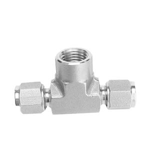 Swagelok סוג כפול טבעת חזוק דחיסה צינור הולם נשי סניף טי 1/2 ''NPT נקבה x 1/4'' צינור OD - Product Image 2