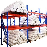 Porte-rouleaux à poutres transversales portantes, rayonnages métalliques pour stockage de rouleaux de tissu, rayonnages à palettes sélectifs