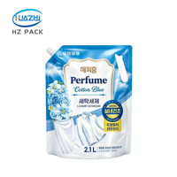 Pochette Doypack haute capacité avec bec verseur, résistante à l'humidité, en matériau personnalisé pour l'emballage de lessive et de lotion corporelle/mains