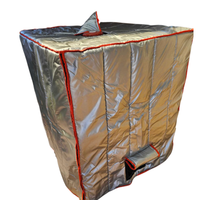 Housse thermique industrielle écologique pour IBC, résistante aux UV, avec rabats, ignifuge, pour le transport et le stockage en chaîne du froid