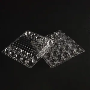 Bandeja de plástico transparente para huevos, cajas de 25 agujeros, tamaño medio, gran oferta