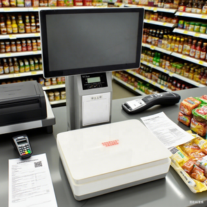 15.6 इंच के पॉस स्केल एल्कास डुअल स्क्रीन स्केल पीसी रिटेल पोस स्टोर के लिए थर्मल प्रिंटर में बनाया गया - Product Image 1