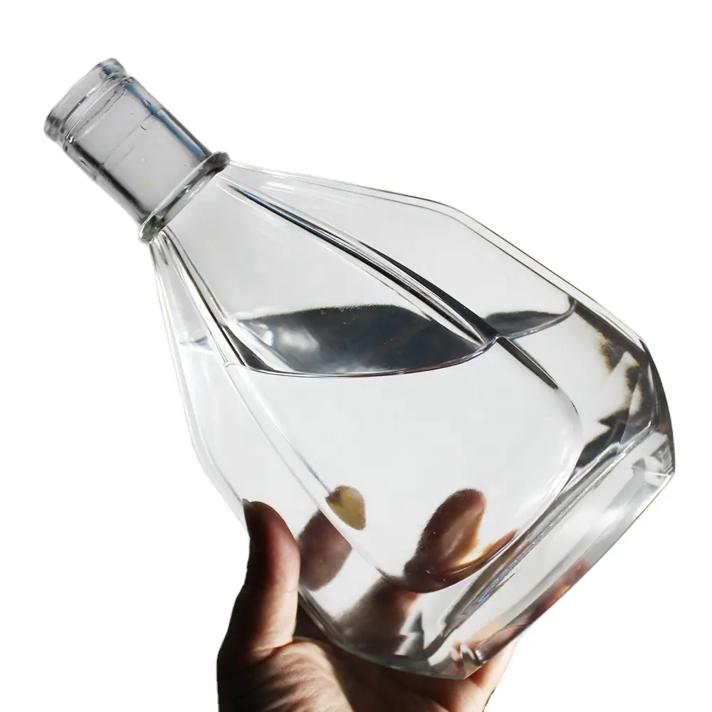 Viski tequila brendi cin likörü votka cam şişe doğrudan üretici tarafından sağlanan