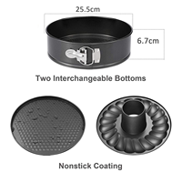 XINZE Ensemble de 3 moules à gâteau au fromage en acier au carbone pour moules à gâteaux en mousseline de soie avec fond amovible pour outils de cuisson de gâteaux