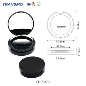 Boîtes de poudre compacte rondes en plastique pour le corps, vides, pour fard à joues, vente en gros, OEM/ODM, pour maquillage, poudre pressée, coussin d'air - Product Image 2