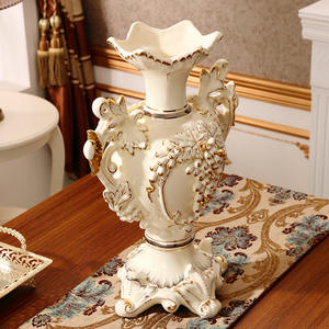 แจกันล็อบบี้โรงแรมระดับพรีเมี่ยม-เซรามิกหรูหรายุโรปตกแต่งลายดอกไม้ - Product Image 2