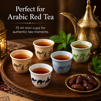 Tasse à café arabe personnalisée, finition mate, couleur camel, pour dégustation d'arômes, style moyen-oriental, pour préparation manuelle, petite tasse à thé, vente en gros