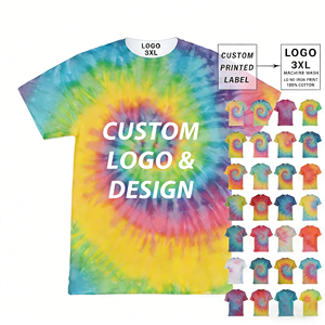 Nuova Tendenza T-Shirt Tie-Dye, Magliette OEM con Stampa 3D, T-Shirt Sbiancate con Trasferimento Termico, T-Shirt Tie-Dye per Uomo con Sublimazione - Product Image 1
