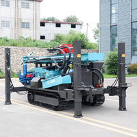 Foreuse rotative portable diesel 500m pour puits d'eau, petite machine de forage avec composants essentiels : moteur, engrenage, boîte de vitesses, roulement