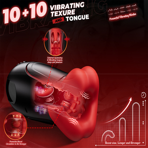 Erkek Mastürbasyon Kupası Derin Boğaz Ağız Vibratörü Penis Pompası 360 °   9 Frekanslı Titreşimli APP Kontrollü Erkekler İçin Seks Oyuncakları - Product Image 2