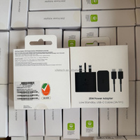 Chargeur rapide Type C pour téléphone portable, prise US EU UK, câble USB-C de 1 m, charge super rapide, adaptateur secteur 25 W pour Samsung S25U S24 S23