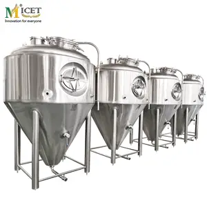 クラフトビール産業ツール1000l10bblガラス発酵タンクステンレス鋼発酵タンク円錐形発酵容器