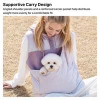 OEM ODM |   Gilet de transport pour animaux de compagnie automne-hiver, sacoche kangourou pour chien en mélange de coton, tailles S M L, OEM ODM, prêt à expédier, haute qualité